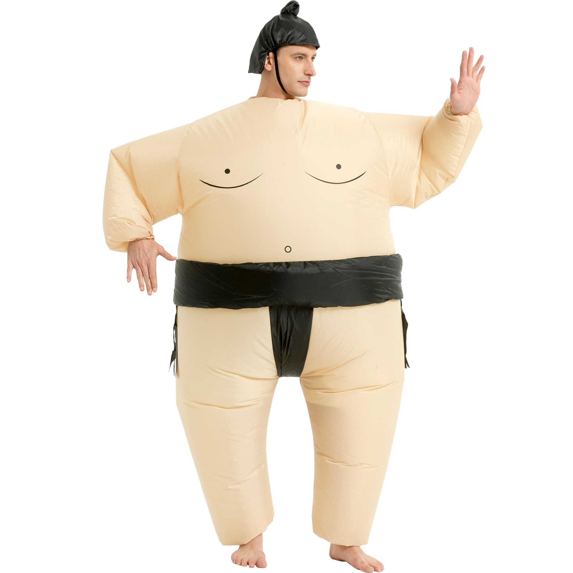 Inflatable Sumo Costume for Adult,Blow Up Wrestler Suit Black