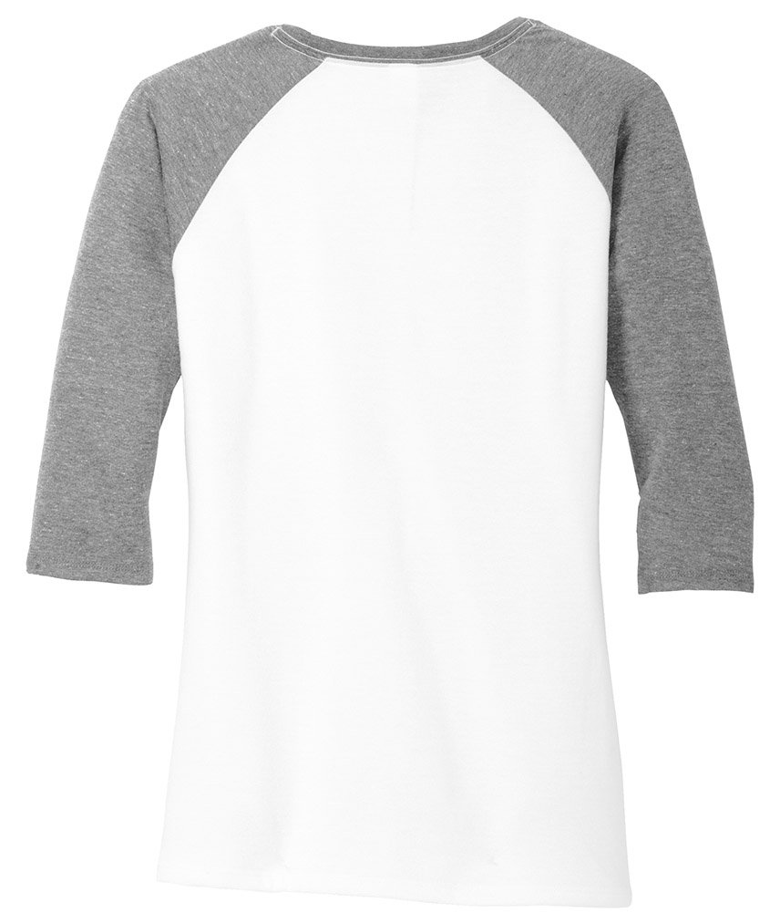 Koloa Surf Company Vintage Arch Logo Ladies Raglan Baseball Shirt, Grey Frost White, Small
