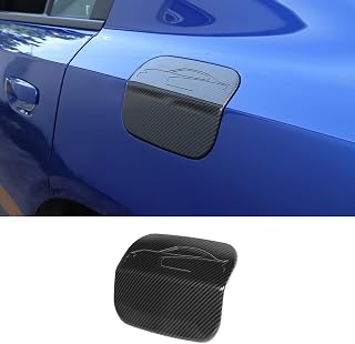 Gas Cap Cover for Charger Accessories, Fuel Filler Gas Tank Door Trim Cover Compatible with Dodge Charger 2011-2024, ABS Plastic (Carbon Fiber)