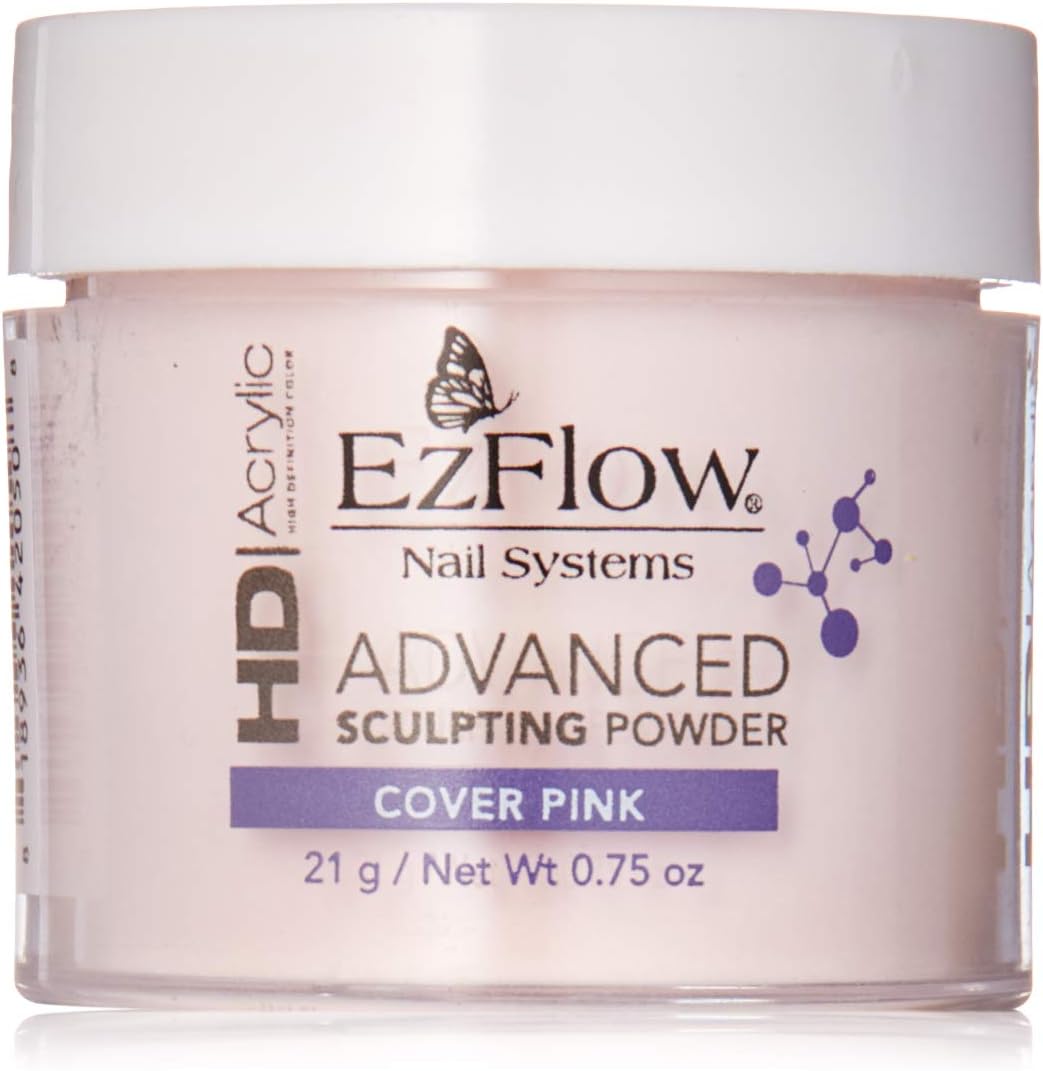 EZ Flow High Definition Cover Pink Powder False Nails, 0.75 Ounce