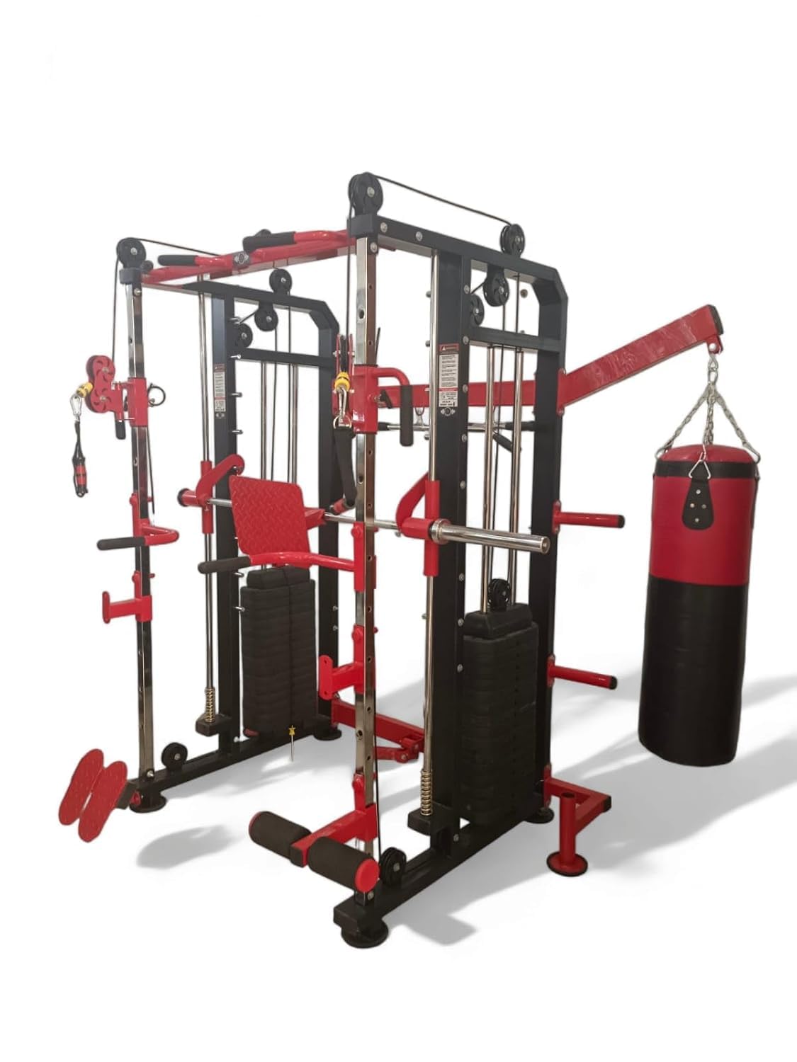 Gym24 Equipment Functional Trainer with Smith Machine and Punching Beg Model Boxer (Iron Weight_ (Iron Weight) | Free Installation-image-17