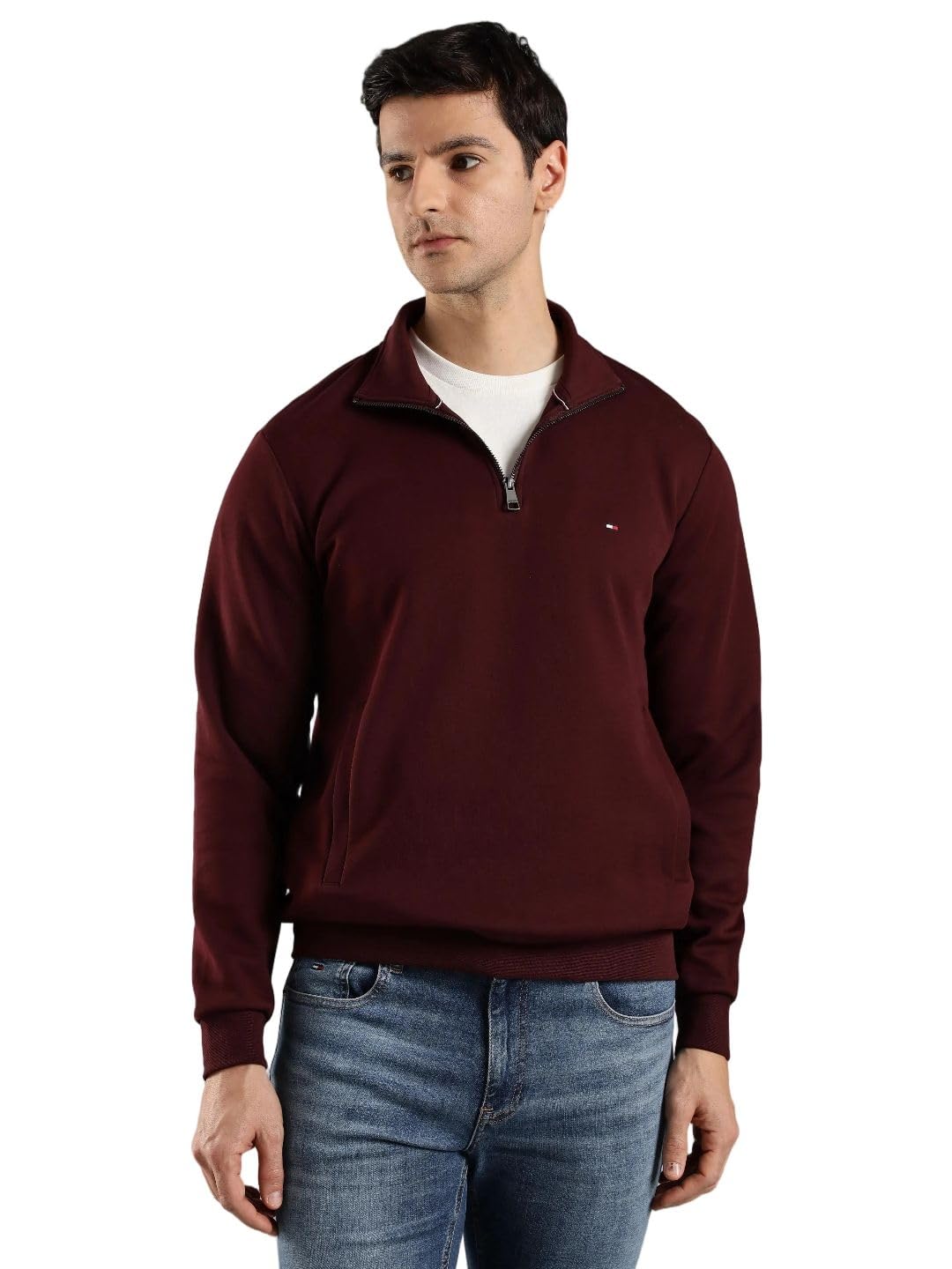 tommy hilfiger Solid Regular Fit Cotton Sweater-picture-23