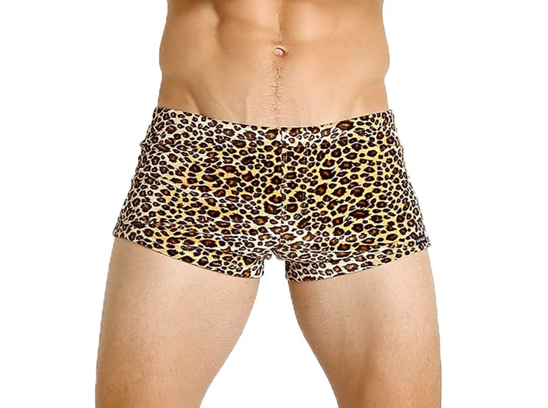 Xs and OsMen's Shorts Leopard Print Velvet Trunk