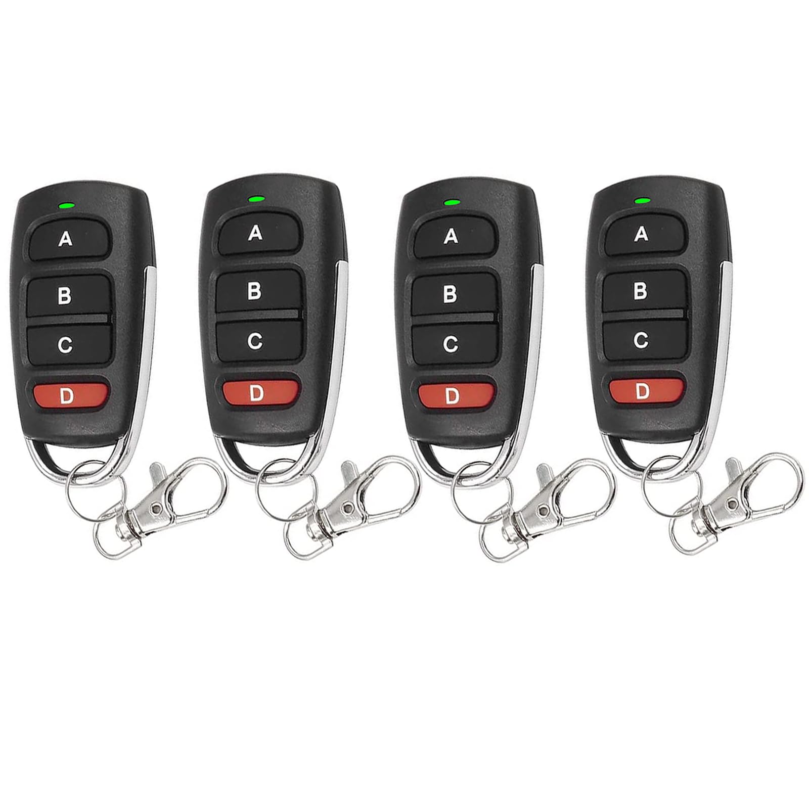 Bkiyougo 4pcs 433.92Mhz Universal Wireless Copy Remote Control, Gate Remote Control Fob, Universal Garage Door Remote