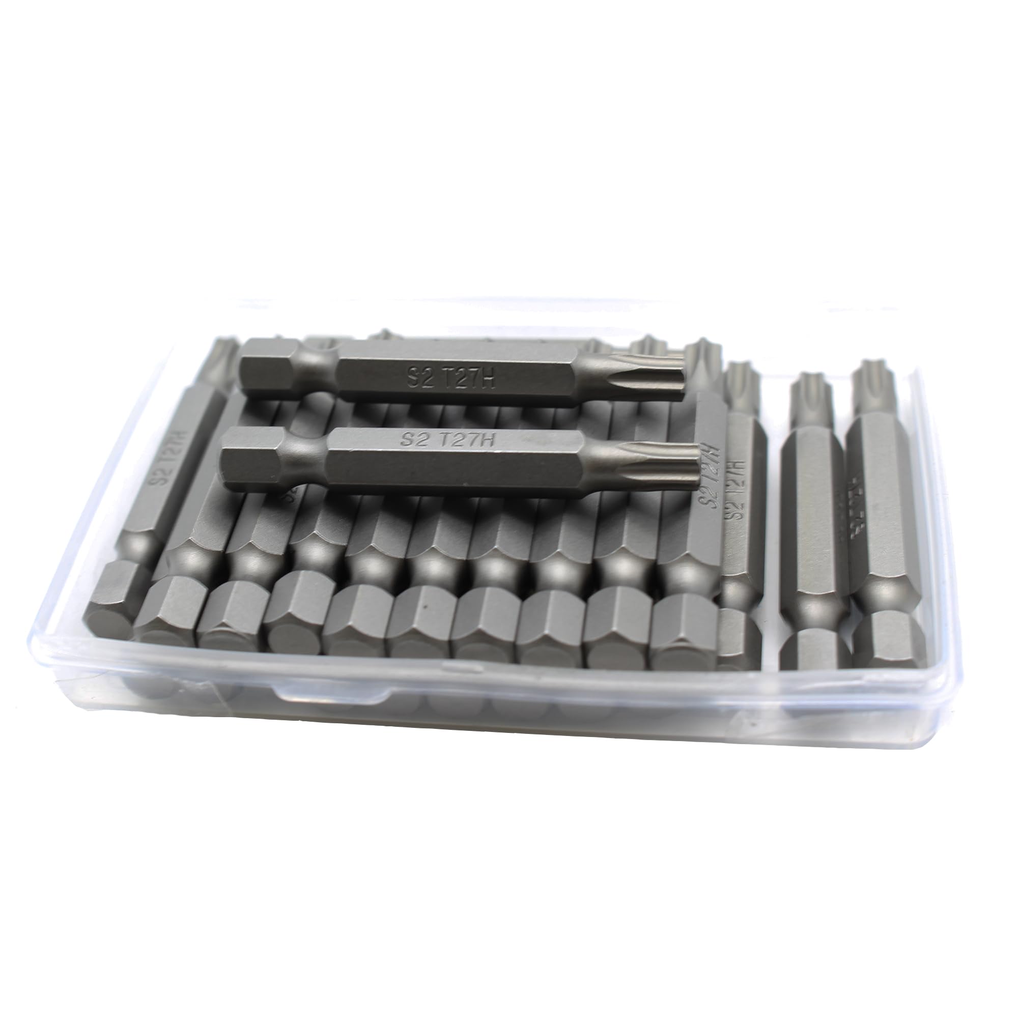 TEMO 25 pc T27H Tamper Proof Security Torx 6 point 2 Inch Screwdriver Insert Bits