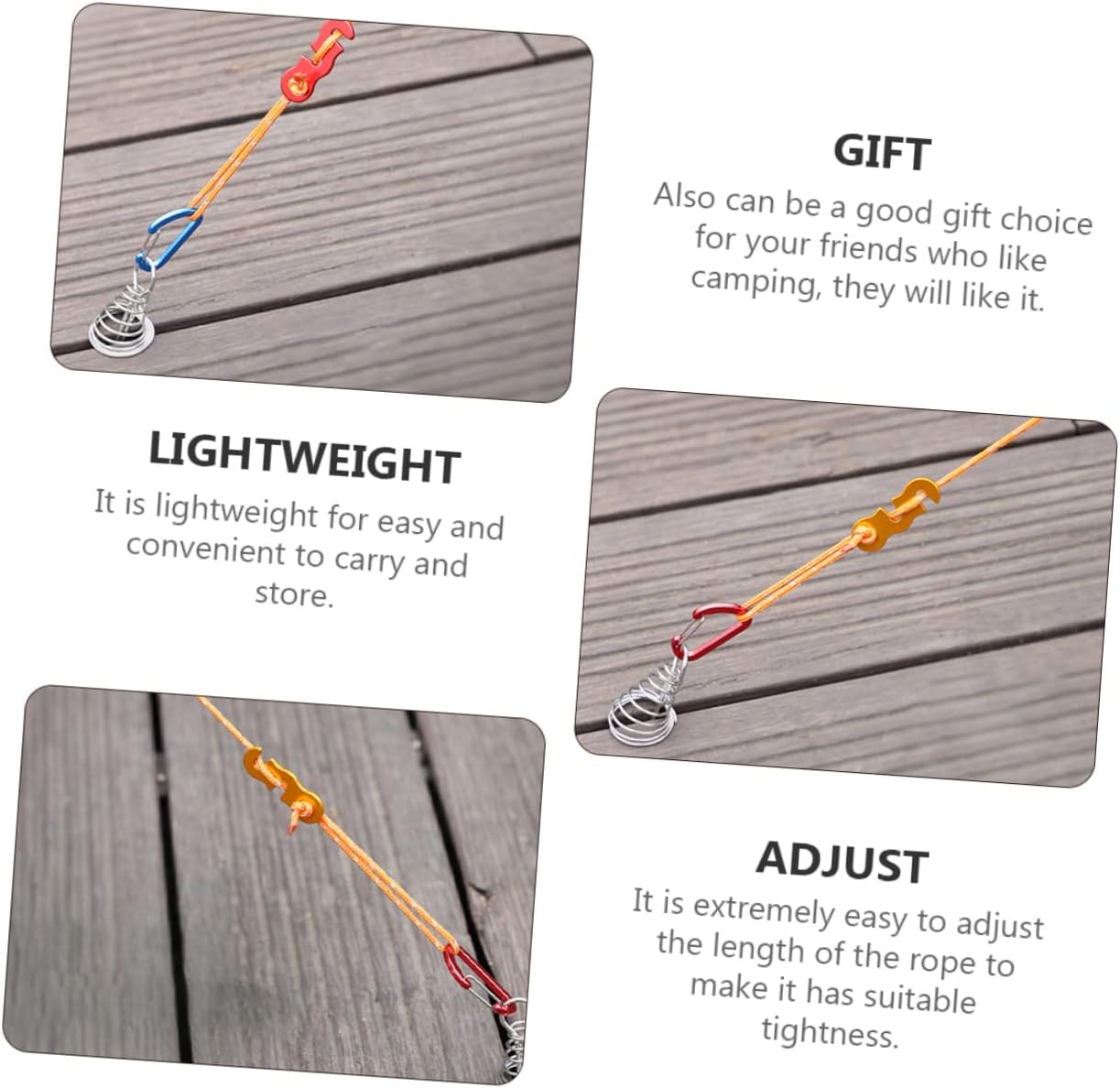 20pcs Lightweight Aluminum Alloy Parachute Cord Buckles for Tent Guy Lines Durable Camping Rope Adjusters for Outdoor Tents and Tarps Red Gold