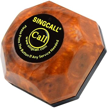 SINGCALL Wireless Table Call, Bell for Restaurant, Wireless Calling System, Pack of 5 Pagers and 1 Receiver
