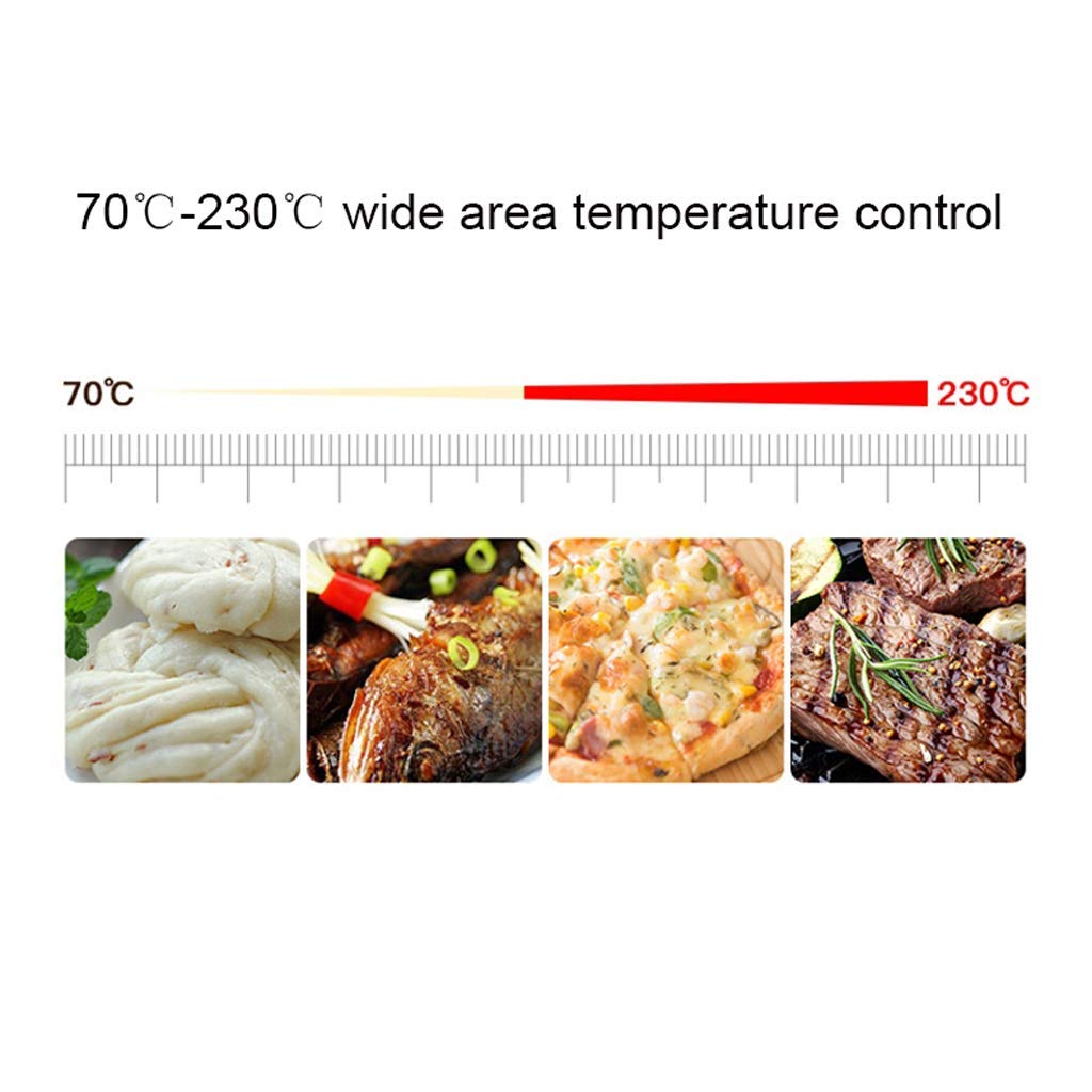 Mini forno da 35 l, temperatura regolabile 0-230 ℃ e 120 minuti, a quattro strati, forno elettrico automatico multifunzione per la cottura di torte e pane con accessori