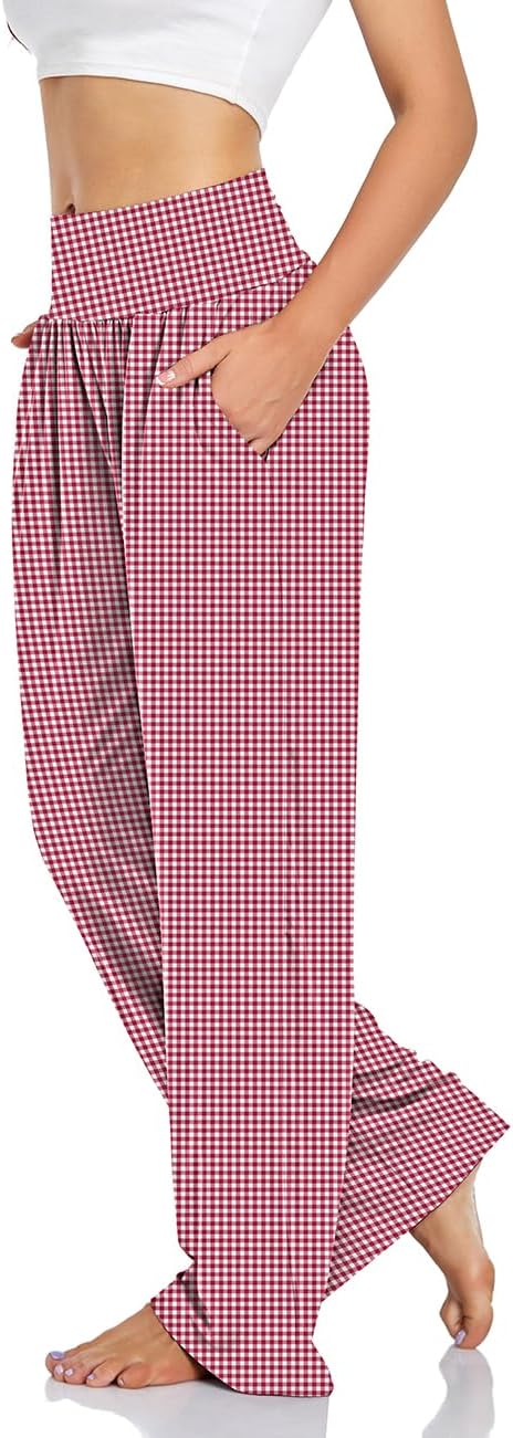 UEU Women's Casual Loose Wide Leg Cozy Pants Yoga Sweatpants Comfy High Waisted Sports Athletic Lounge Pants with Pockets - Image 2