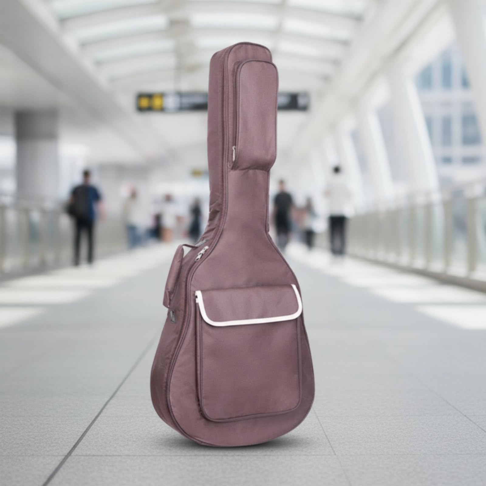 Borsa per Chitarra con Maniglia Laterale, Nero, Nero, Compatibile 40/41 Pollici