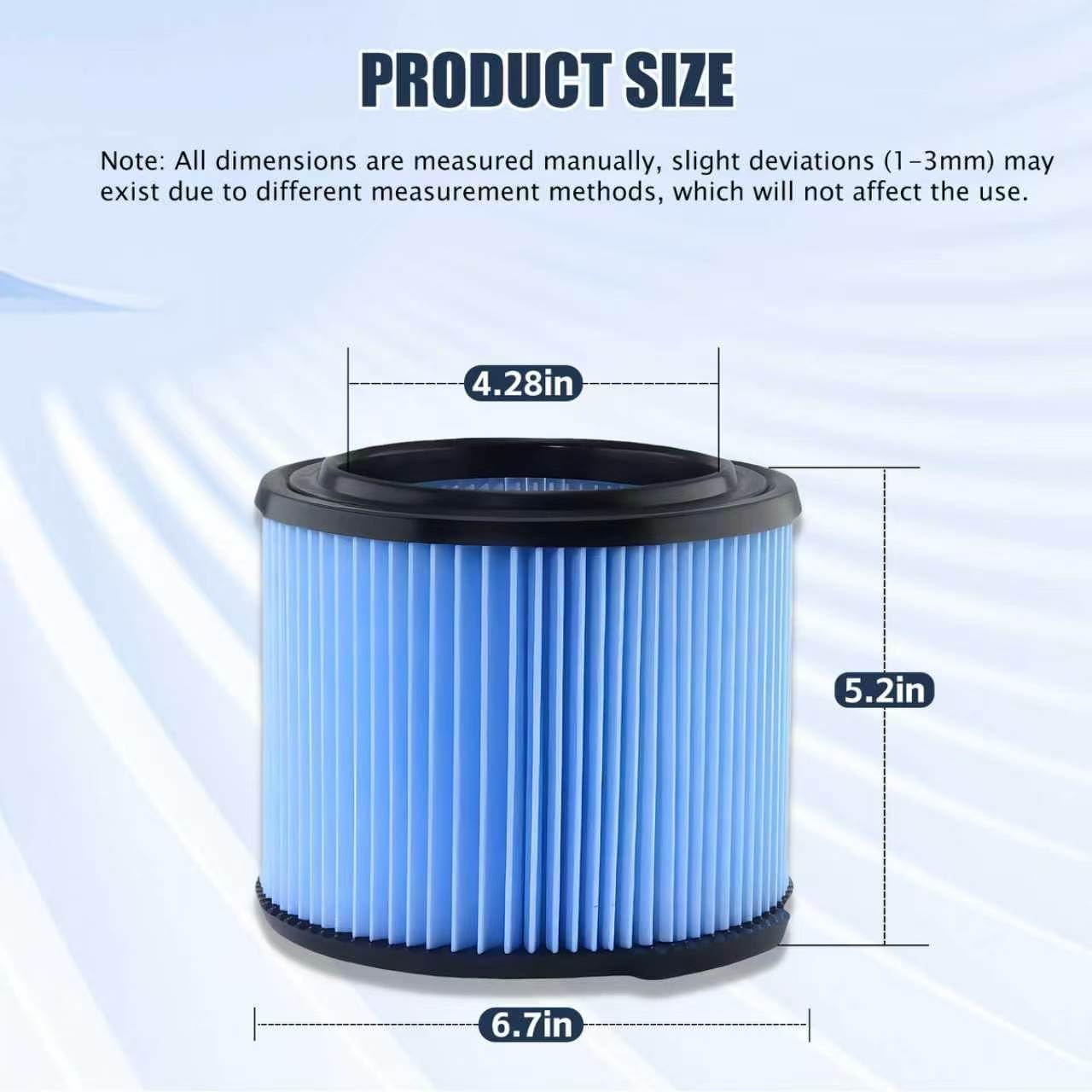 VF3500 Shop Vac Filter for Ridgi 3-4.5 Gallon Wet Dry Vacuum image 2