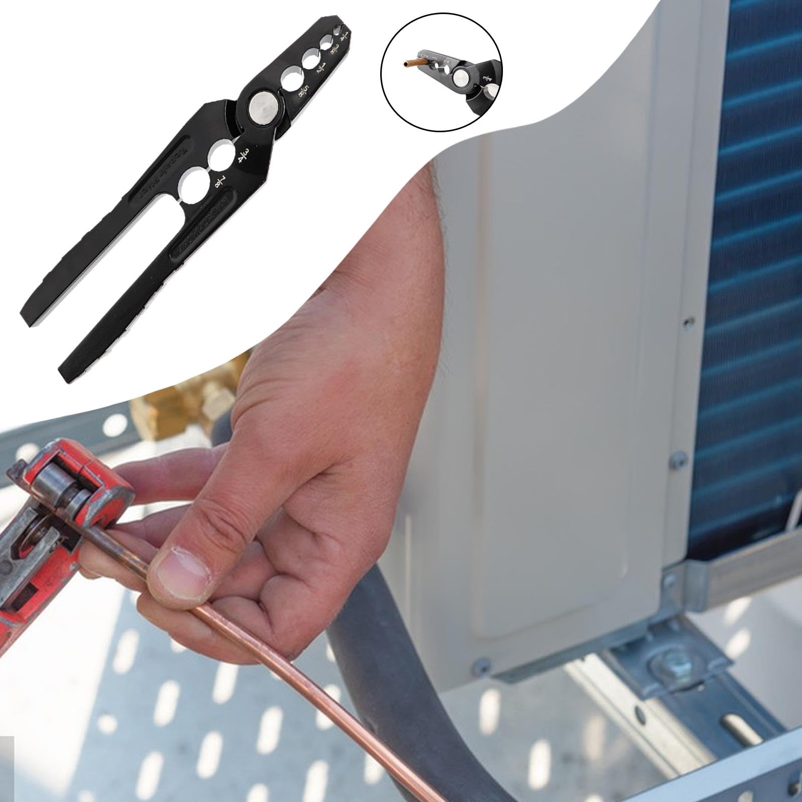 Herramienta de alicates de tubo de cobre, extensor USB, herramienta de reparación de tubos redondos de cobre, herramienta de reparación de aire acondicionado, herramienta de reparación de