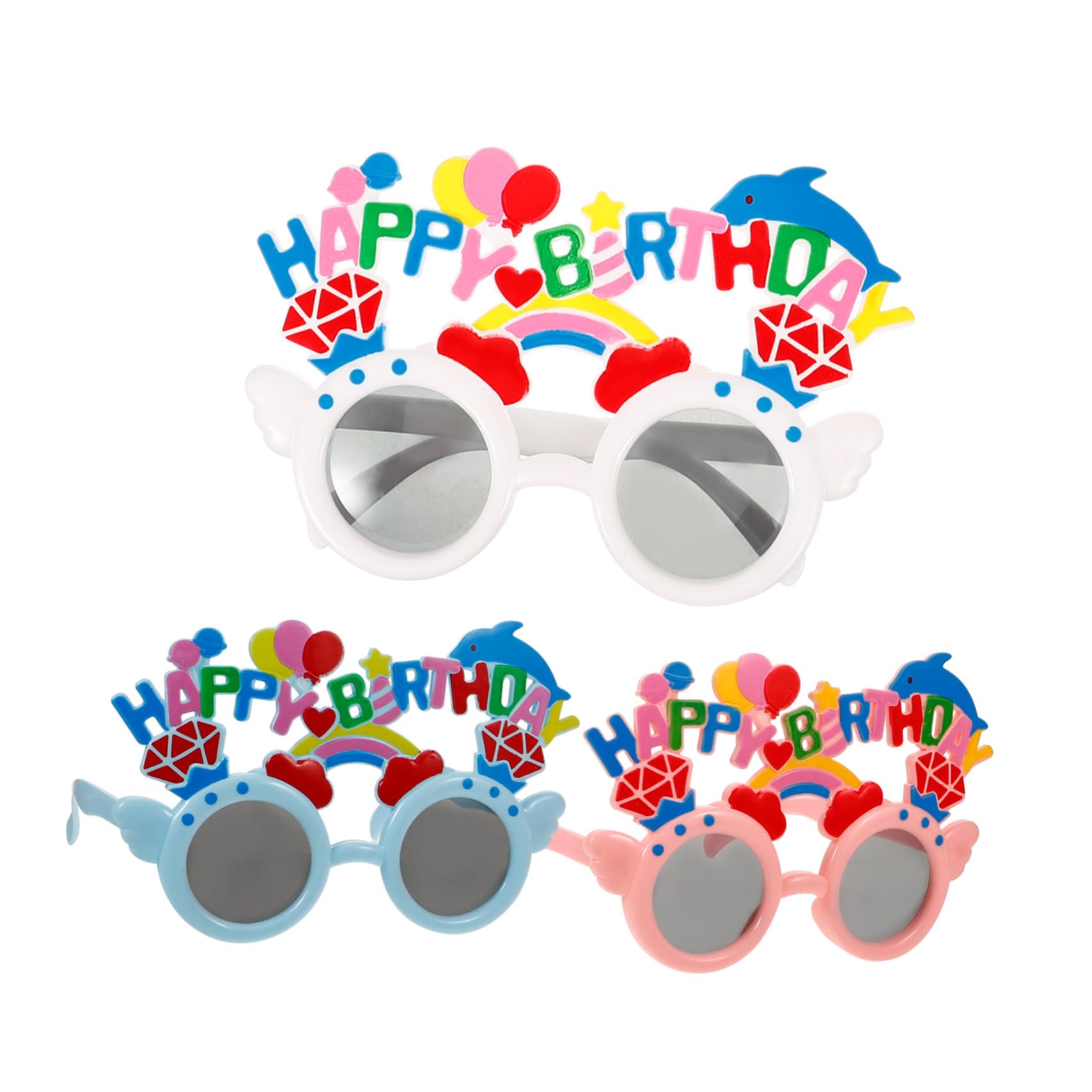 TOYANDONA 12piezas Gafas De Cumpleaños Divertidas Accesorios para Fiestas Fotografía De Cumpleaños Gafas De Brillantes para Eventos Festivos