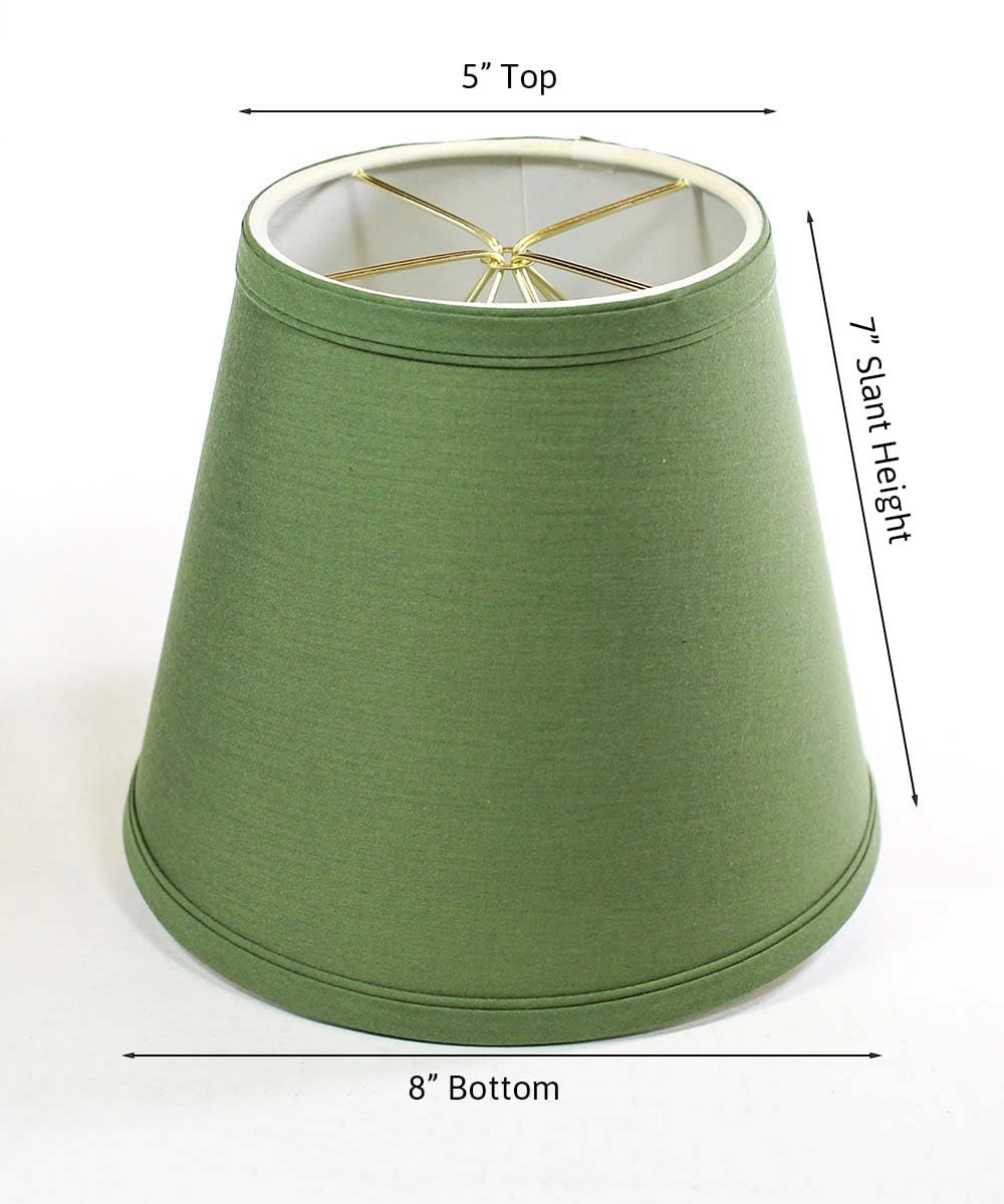 5x8x7 Empire Linen Edison Clip On Lampshade Kale Green - Perfect
