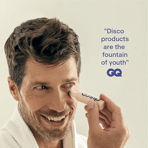 Miniatura 3 de Disco Tratamiento de bolsa de ojos para hombres, suero de rodillo para hombres, crema debajo de los ojos, cafeína natural, bálsamo