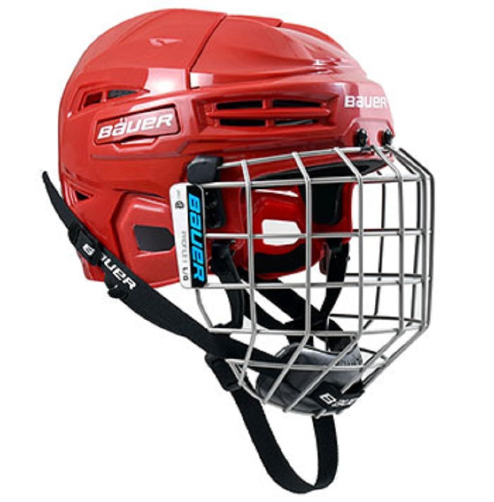 Bauer Casco IMS 5.0 Combo Senior I, elevato comfort I con cuscinetti protettivi a doppia densità, protezione certificata gara I regolabile taglia I