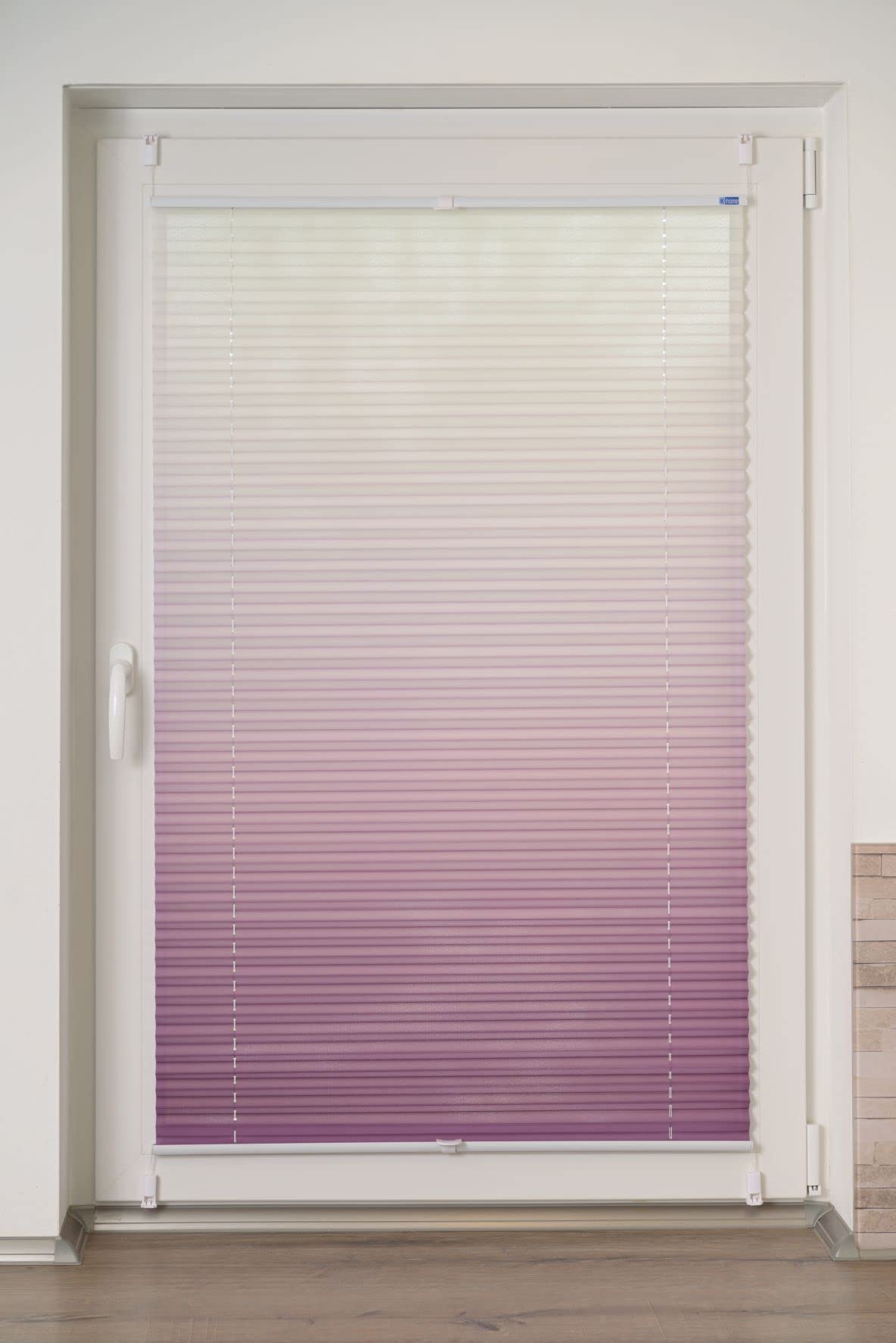 Khome K-Home® Klemmfix-Plissee Farbverlauf Bordeaux B70 x H130 cm – Bild 2