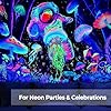 Nicpro 6 Colors Fluorescent Acrylic Paint Set (4 oz, 120 ml), Glow in the Black Light, Non-Toxic & Vibrant Neon Paint for Neon Party Decoration, DIY Project on Multi-Surface, Canvas, Rock, Wood, Craft #5