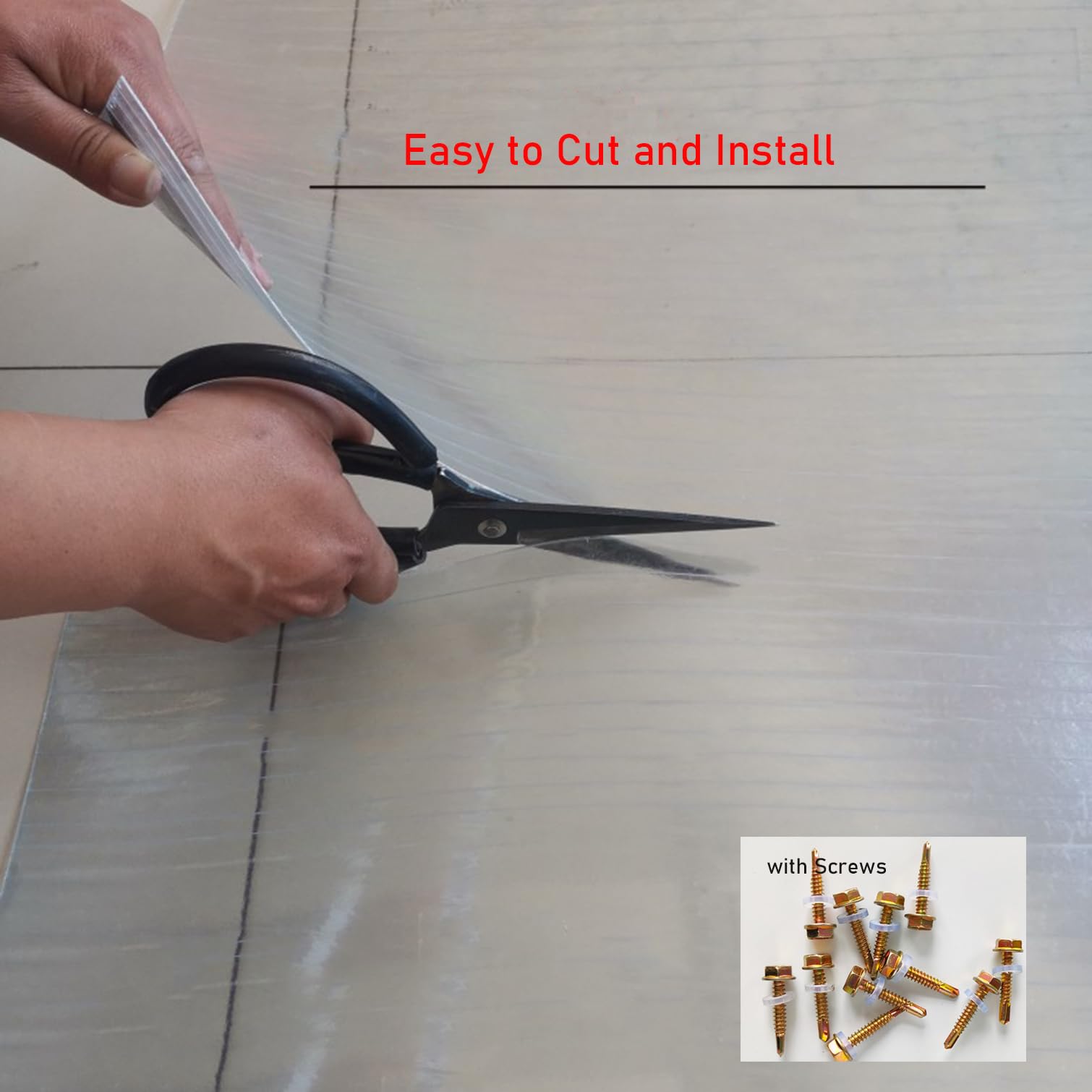 Placas De Policarbonato para Tejados,Lámina de Fibra de Vidrio 1,2mm Grosor,Impermeable y UV Panel de Plástico Transparente,Marquesinas Exterior Invernadero,Fácil de Cortar (1,5m x 12m)