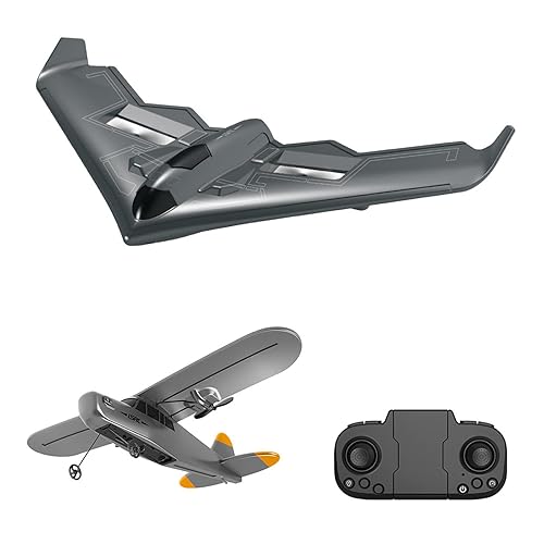 Vista 2 de AKLIMJAK 2 CH RC Airplane RC Plane Ready to Fly 24GHz Remote Control Airplane Easy to Fly RC Glider for Kids Beginners B-2