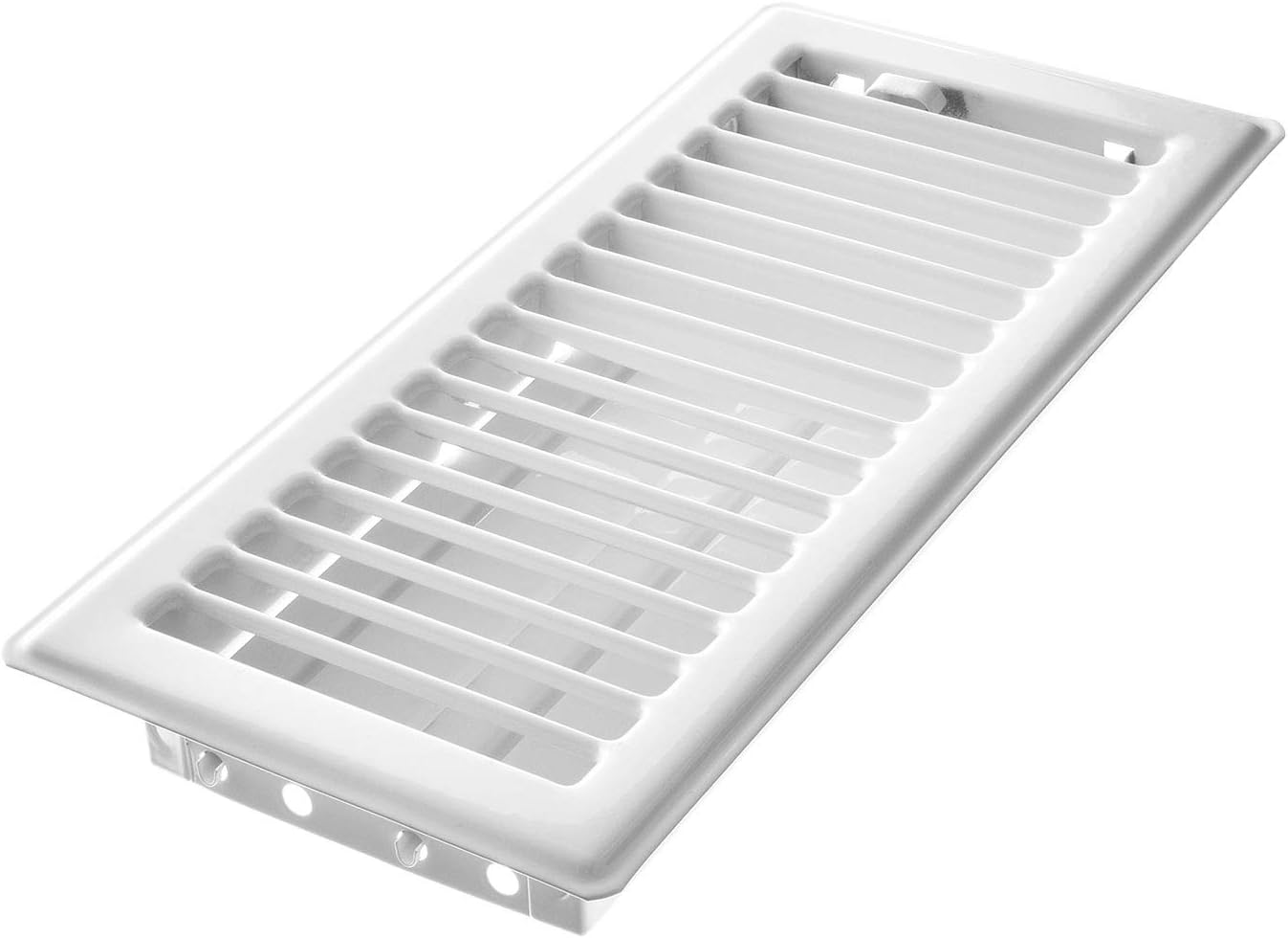 Imperial RG0247 Louvered Steel Painted Floor Register, 4x10 Inch, White, 5 Pack