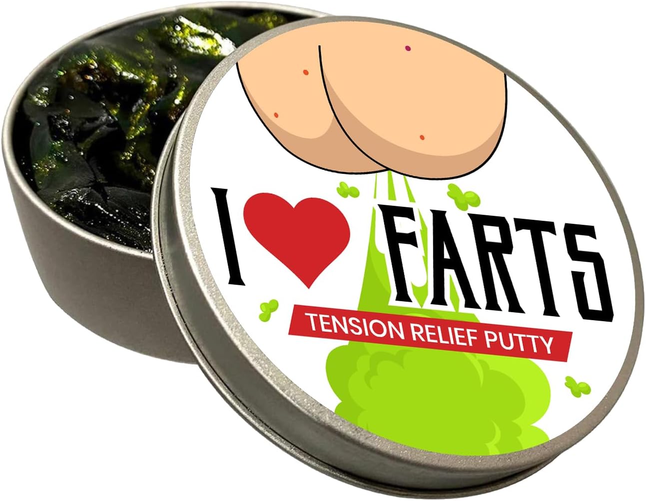 I Love Farts Therapy Putty - Funny Adult Stress Relief Putty - Hilarious Adult Gag Gift Desk Putty for Coworkers, Friends, and Office Humor
