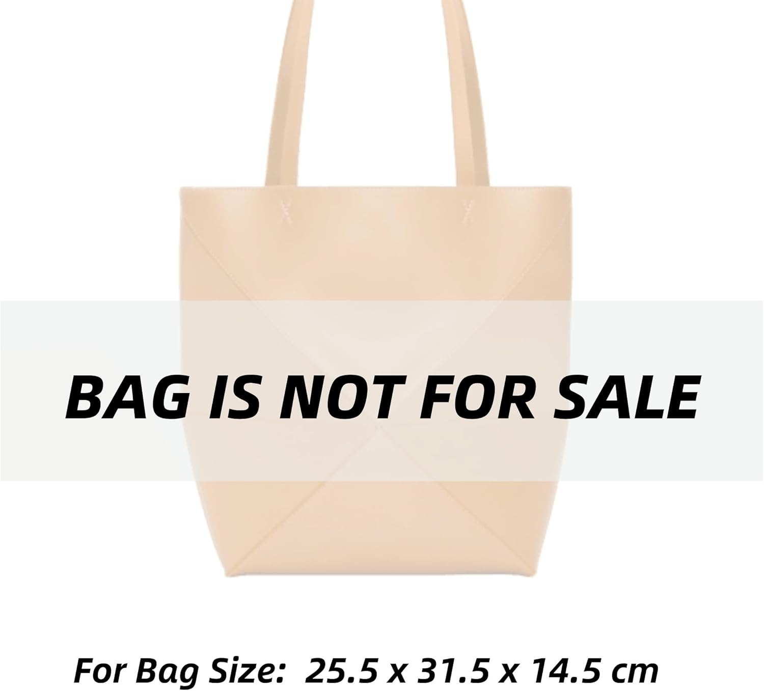 Xoppia Bag Organizer compatible with Loewe Medium Puzzle Fold Tote. Felt Bag Insert for Handbag. Bag Liner for Women Tote Bags. (Brown, Style B: Side Zipper) - Image 2