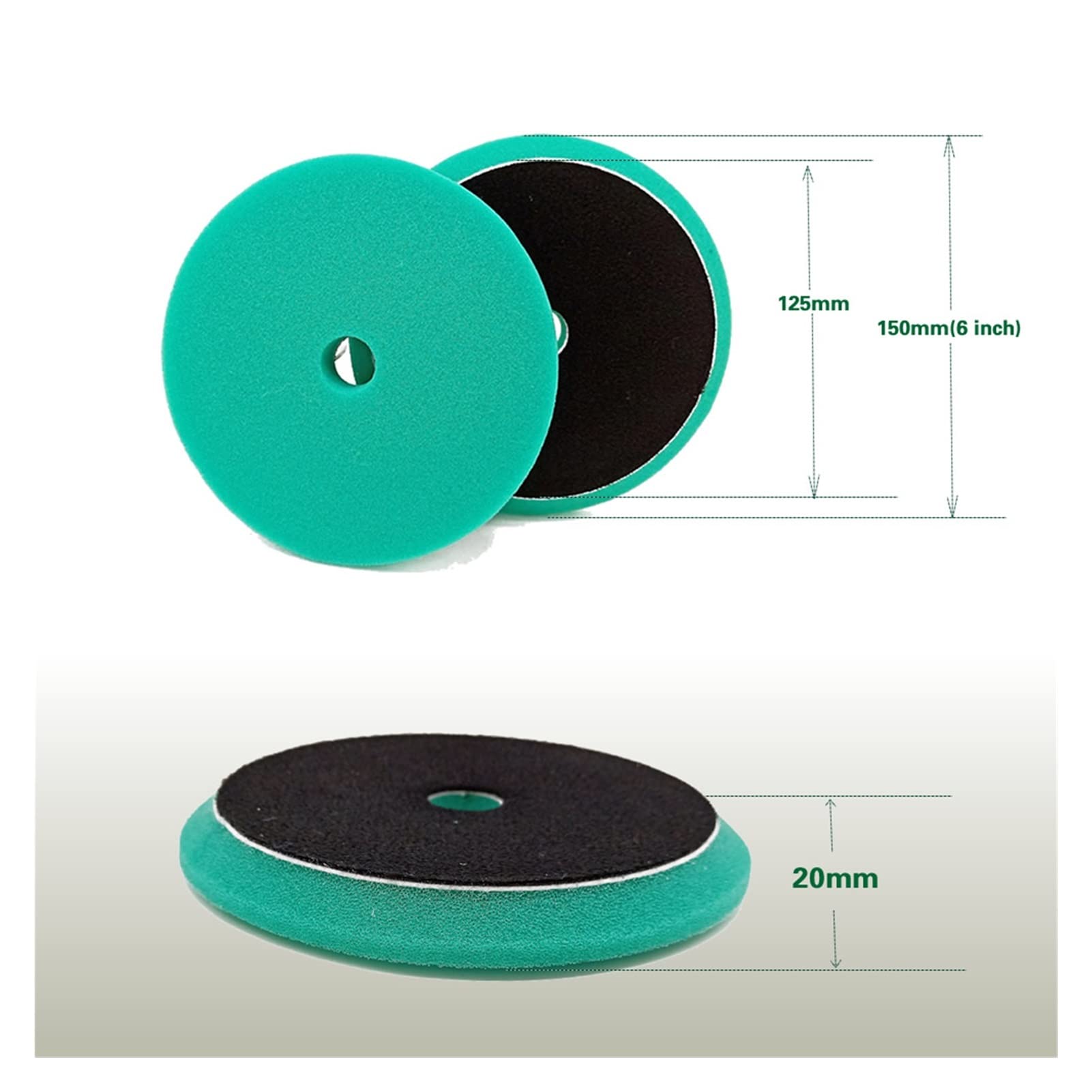 yaoqijie 5inch Buffing Pad Auto Auto Auto lucidatura Kit tampone tampone lucidatura lucidatura Sottile Schiuma plastica pastiglie for lucidatura Pacchetto 6 Lasting