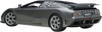 Bugatti EB110 SS Super Sport Grigio Metalizzatto Silver Metallic with Silver Wheels 1/18 Model Car by Autoart 70916