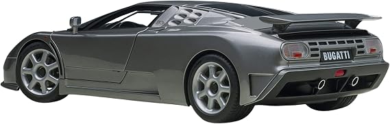Bugatti EB110 SS Super Sport Grigio Metalizzatto Silver Metallic with Silver Wheels 1/18 Model Car by Autoart 70916