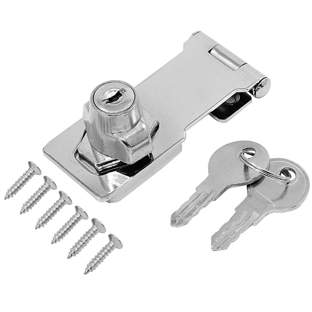 Keyed Hasp Lock2.5 Inch Twist Knob Keyed Locking 2.5"3"4" Safety Hasp