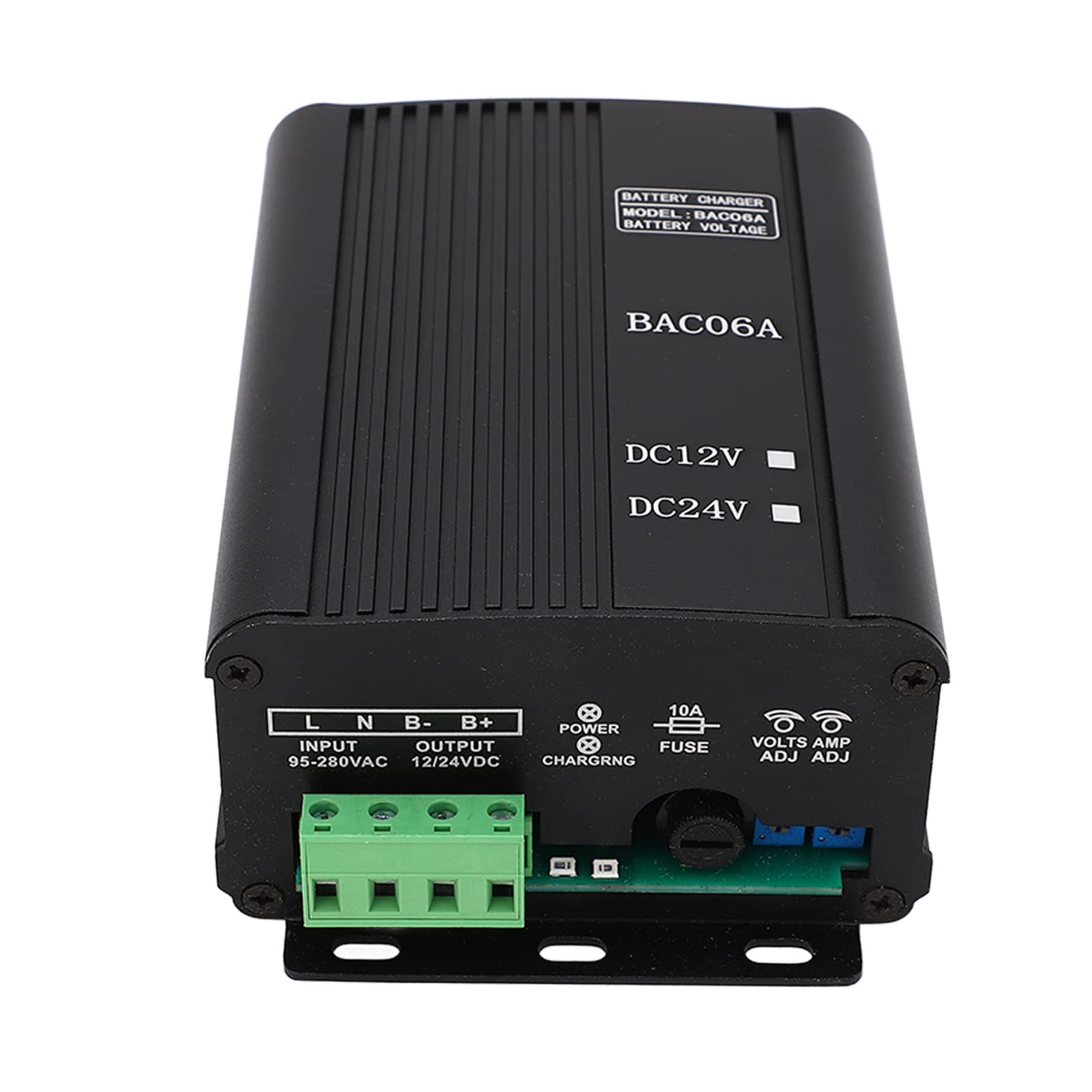 Cargador de Batería para Generador, Protección Inversa AC100‑240V Cargador de Grupo Electrógeno con Carcasa de Aleación de Aluminio para Carga (12V)