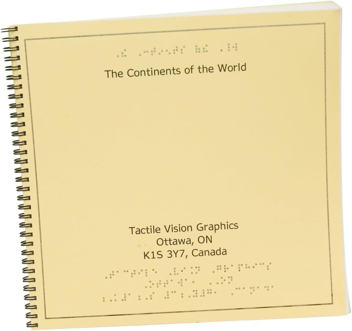 The Continents of The World-Braille and Tactile Book