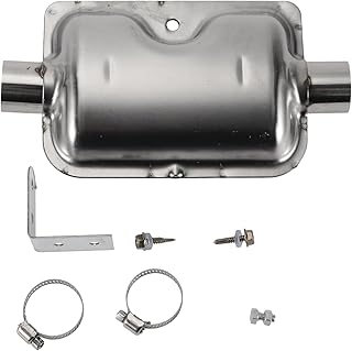 Exhaust Pipe Muffler Silencer Kit Diesel Heater Muffler Set with Clips and Bolts