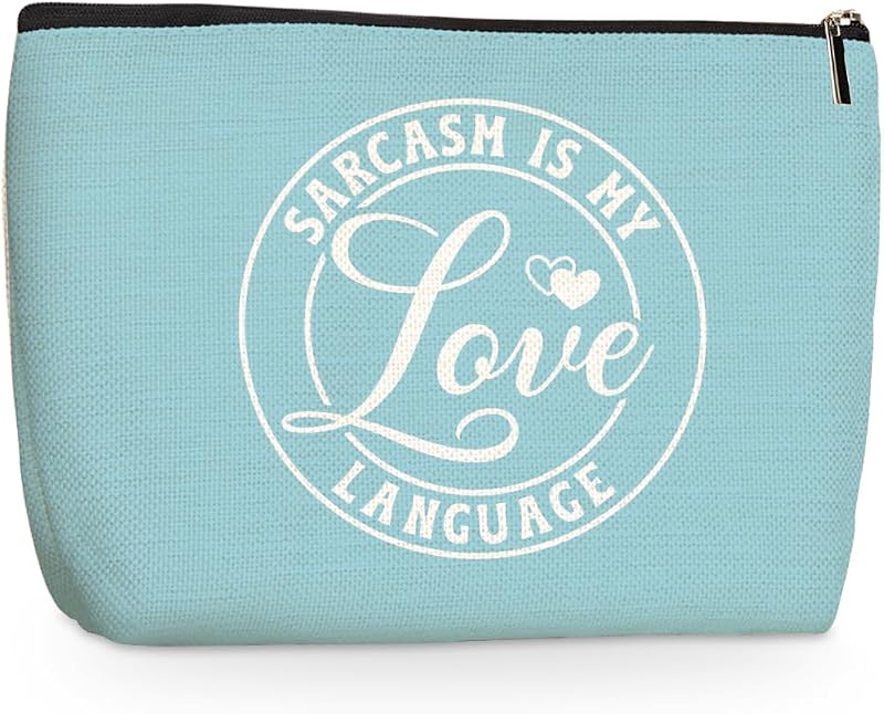 Necessaire de maquiagem jealance com zíper, estampa Love 1680, 20,07 x 5,08 x 17,27 cm, 1 unidade
