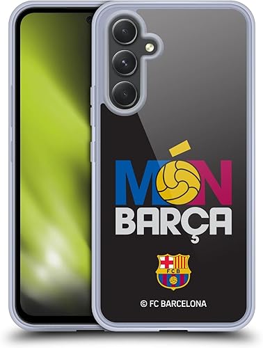 Head Case Designs Funda de gel suave con licencia oficial del FC Barcelona Mon Barca Campions compatible con Samsung Galaxy A54 5G