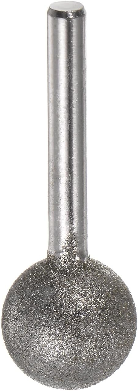 Diamond Grinding Bit - [20mm Dia 120 Grtis] Ball Head Carving Drill Bits Rotary Tool for Carving Polishing Use | 6mm Round Shank