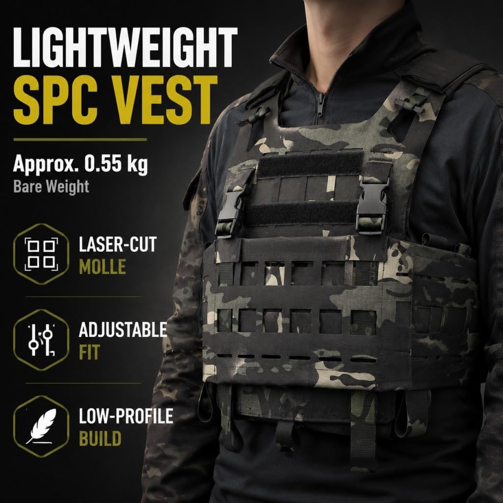 Ultralekka kamizelka taktyczna SPC kompatybilna z MOLLE Stretch Fit do szkolenia patroli sprzętu myśliwskiego
