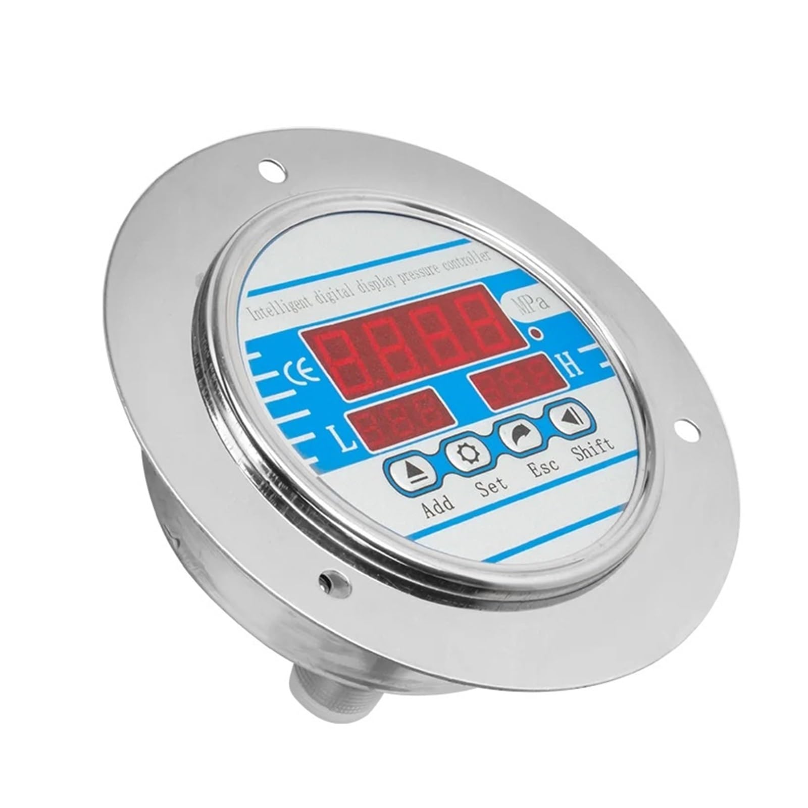 Manómetro Digital de 0-60Mpa, manómetro hidráulico contacto electrónico con Dial 100mm, presión 200bar y 400 Bar, M20 x 1,5,Precisión del dial de precisión(G1-4 Radial,0-10Bar)