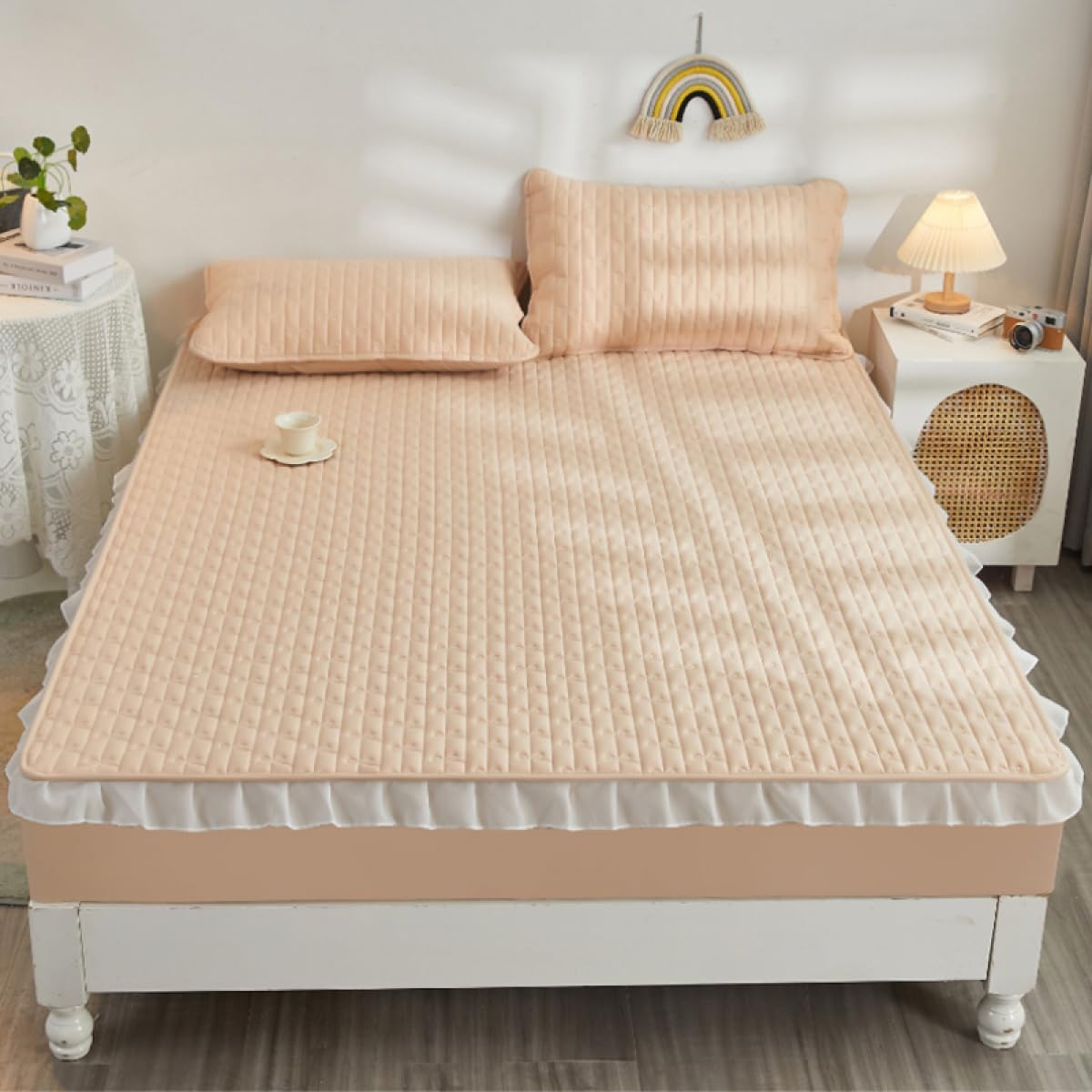Protège-matelas doux et respirant avec poche profonde 10 pouces 3 pièces