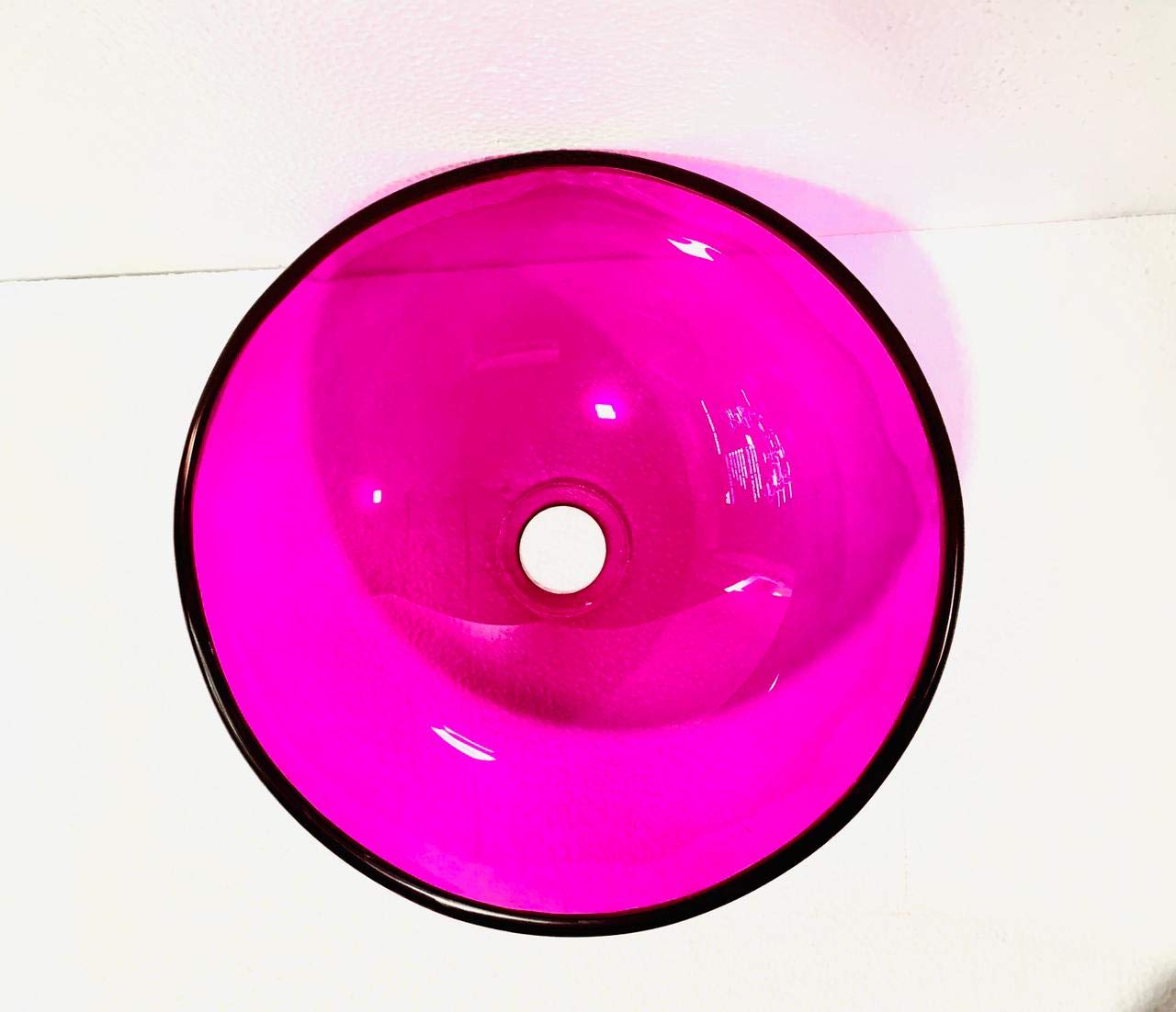 Buy Table Top Wash Basin Pink Glass Wash Basin 12x12 Counter Top Vessel