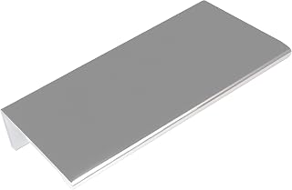 Laurey 96226 - 4 Inch Overall Edge Pull for Cabinet Doors and Drawer Fronts - Polished Chrome - Pack of 10