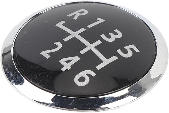 Gear Knob Emblem Badge Cap, 6 Speed Clear Pattern, Strong ABS Material, Easy Installation, for T6 T5 T5.1, OE Numbers 7H5711144D 7H5711144E 7H5711144C 7H5711144K 7H5711144L