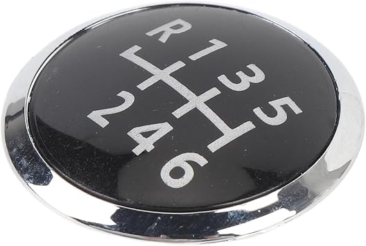 Gear Knob Emblem Badge Cap, 6 Speed Clear Pattern, Strong ABS Material, Easy Installation, for T6 T5 T5.1, OE Numbers 7H5711144D 7H5711144E 7H5711144C 7H5711144K 7H5711144L
