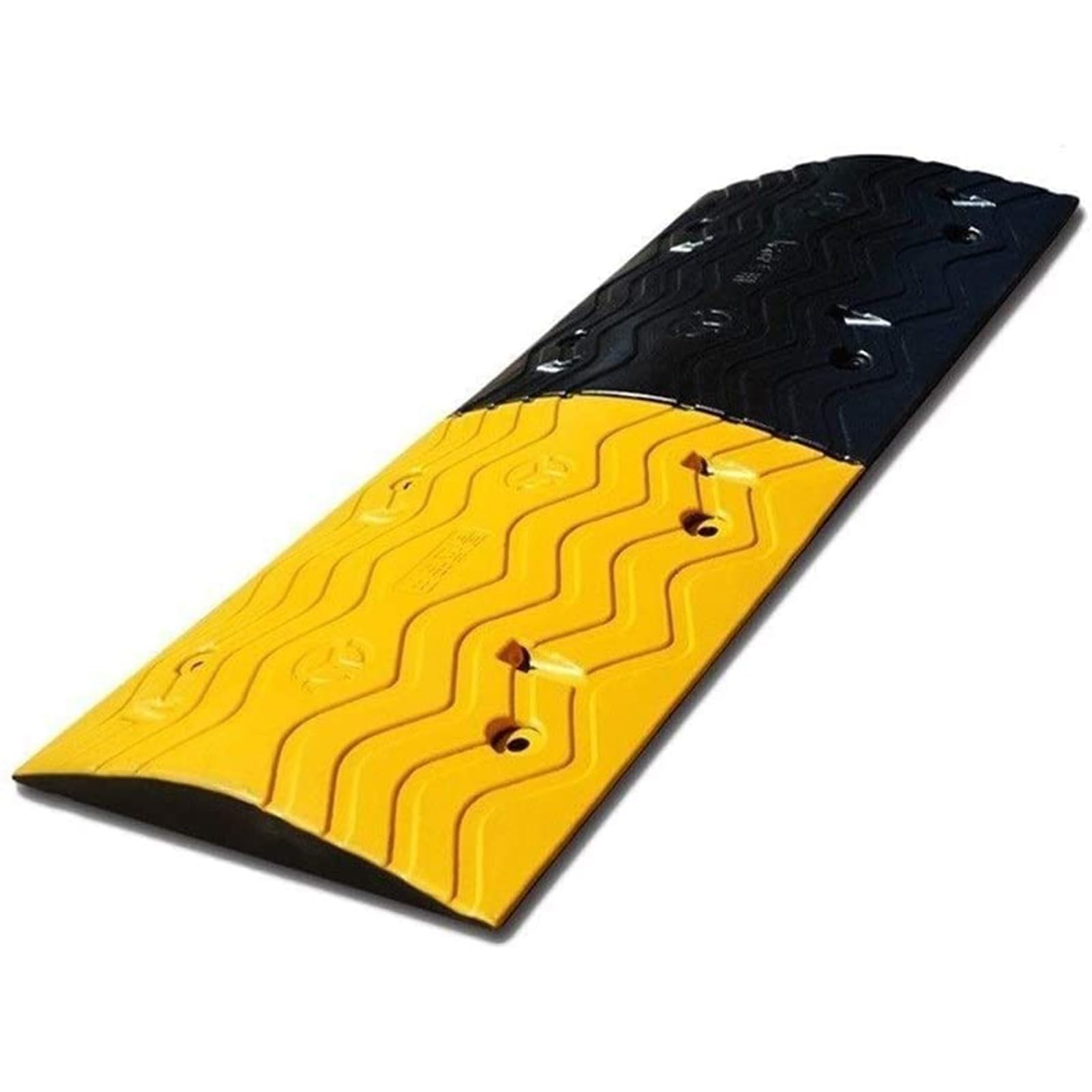 HTTGDGDH Speed Bumps, Black/Yellow Rubber Speed Bumps, Suitable For Vehicle Ramps, Garages, Car Uphill Pads, School Speed Bumps,