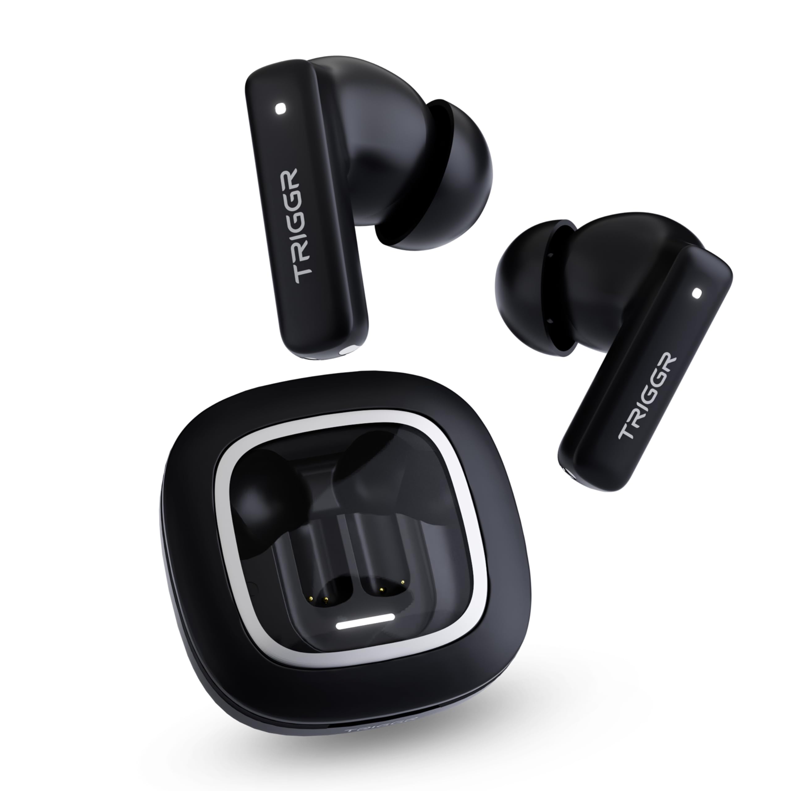 TRIGGR Apex S1 with Dual Pairing, 100H Battery, Quad Mic ENC, Rapid Pair, Rubber Finish Bluetooth (Midnight Black, True Wireless)-image-33