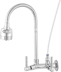 Link Metais,Torneira De Metal Flexivel Com Adapatador e Mangueira Para Filtro Purificador De Agua