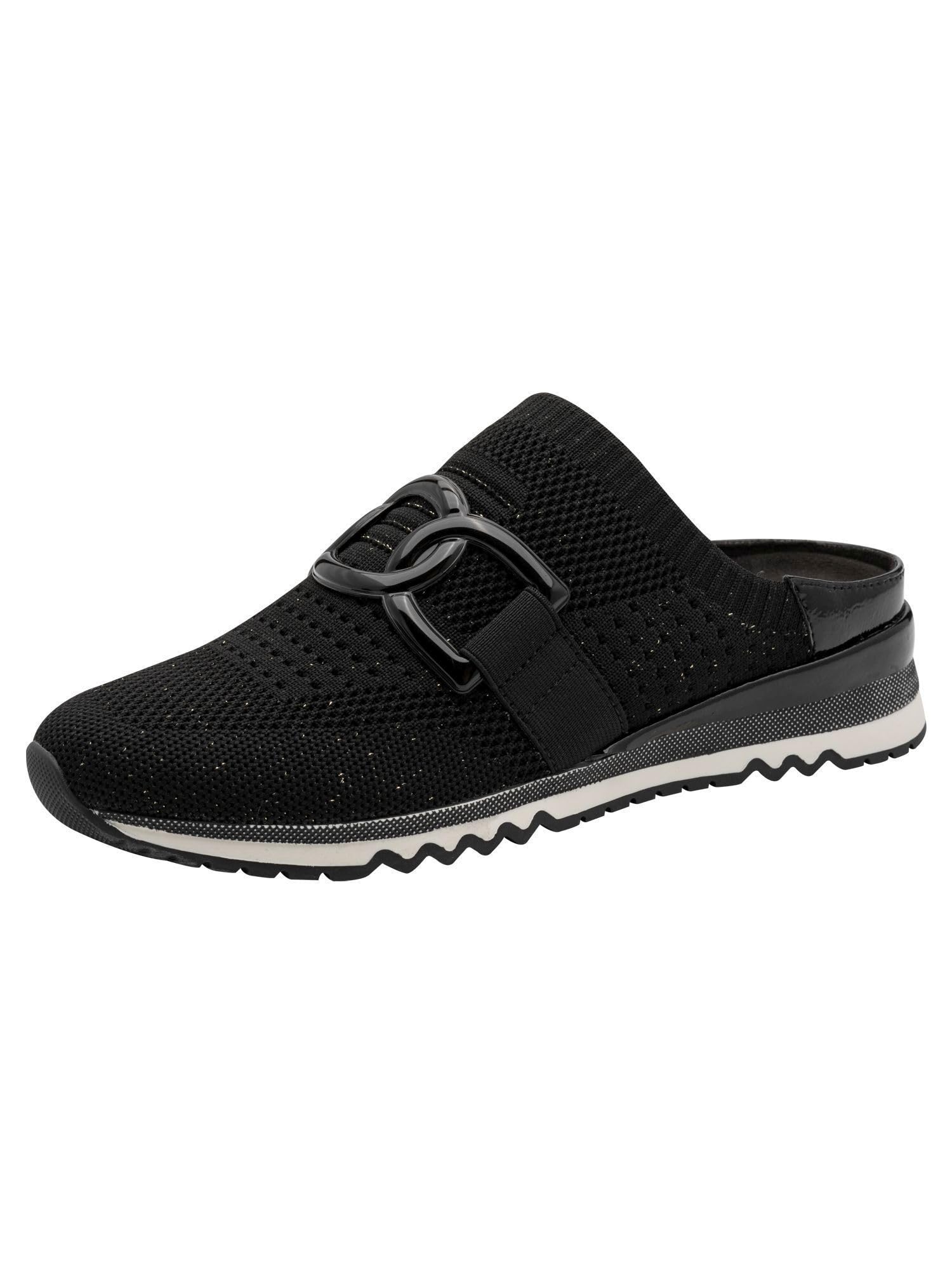 MARCO TOZZI Women Slipper Soft Feel Me Removable Footbed Soft Lining Comfortable, Black (Black Comb), 4.5 UK