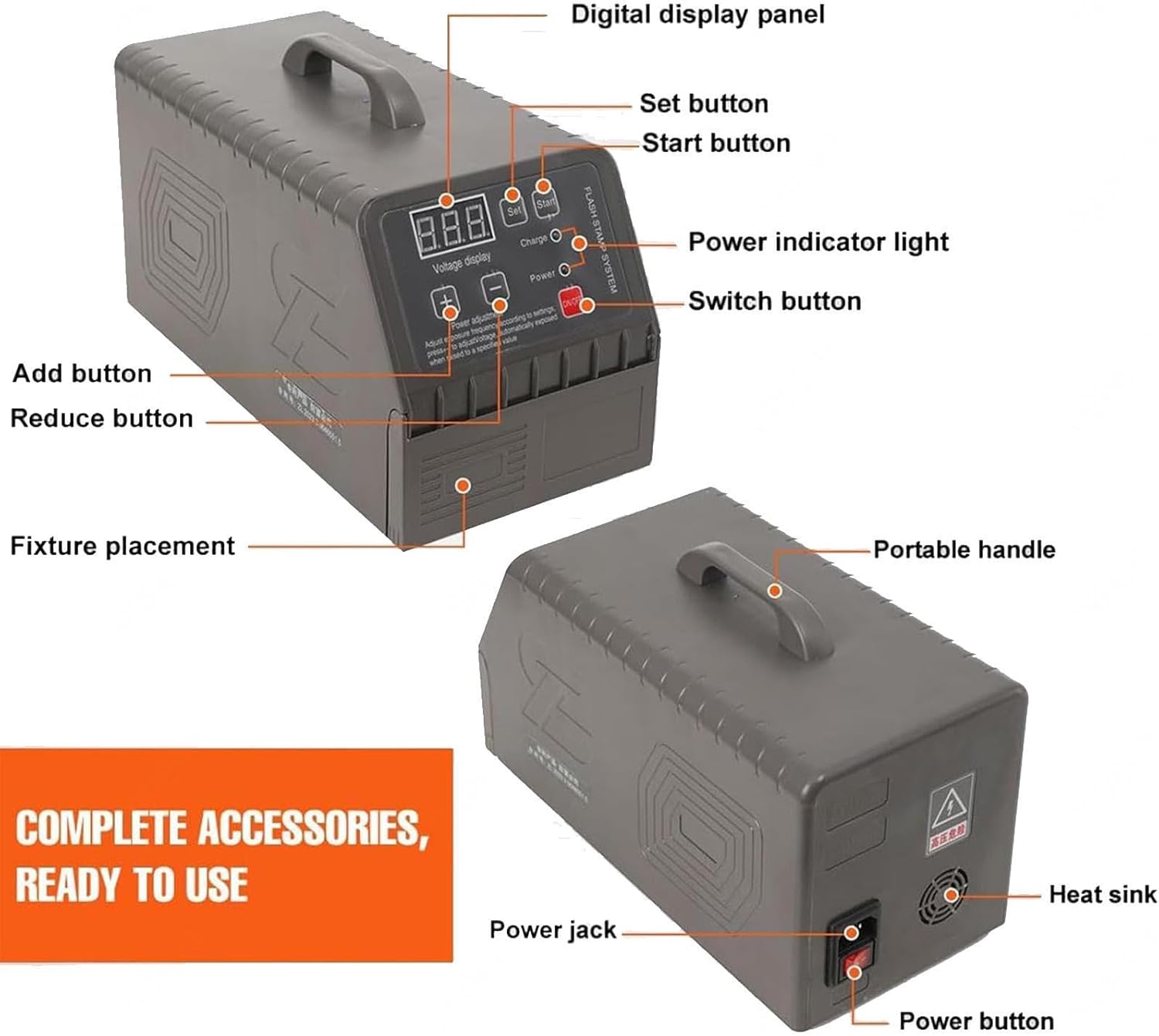 フラッシュスタンプポートレートメイキングマシン、LEDディスプレイスクリーンと1-3の露出チューブを備えたデジタル光感受性シールメー