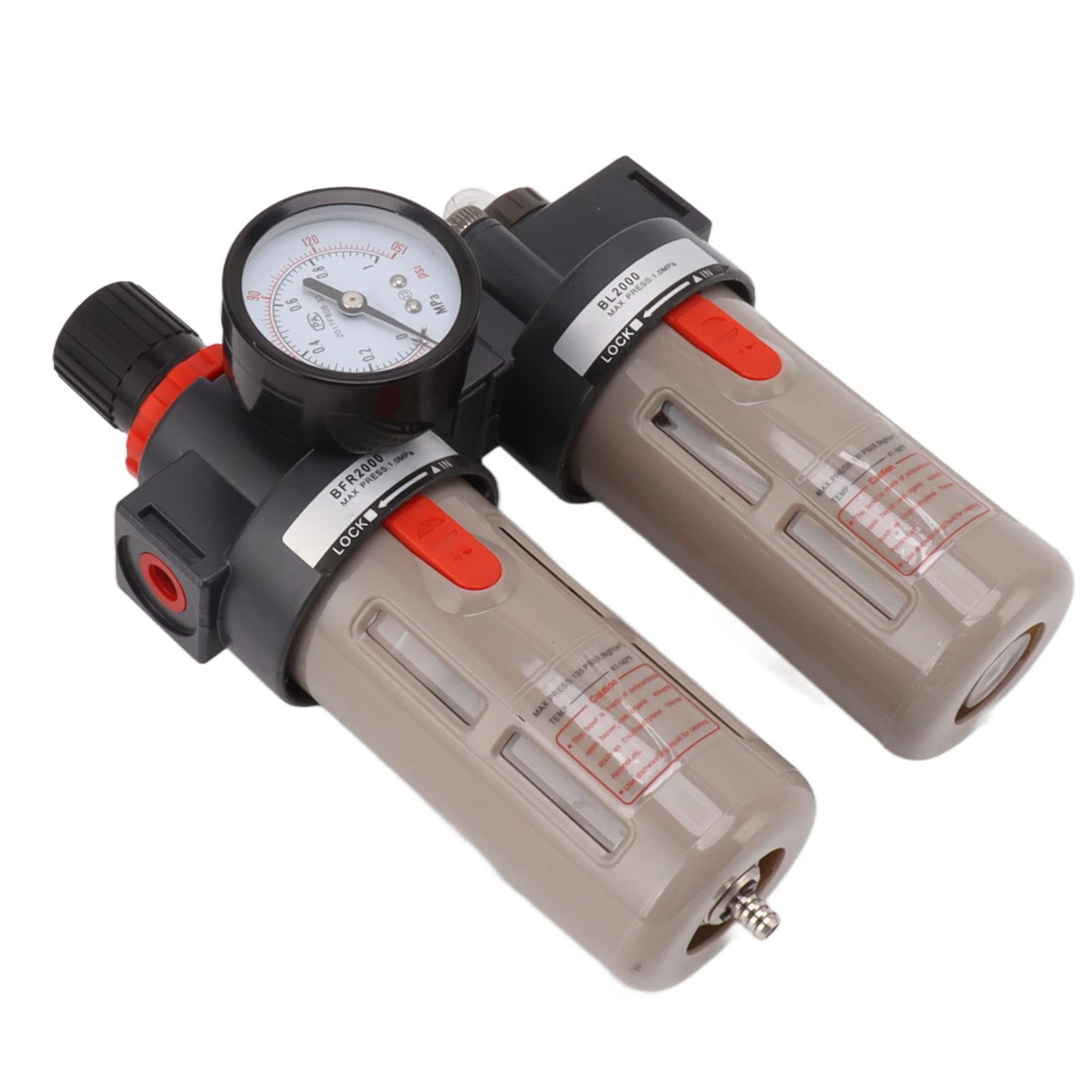 Regolatore del filtro dell'aria compressa Separatore del separatore dell'olio dell'acqua con filtrazione forte in lega di alluminio premium G1/4 per officina